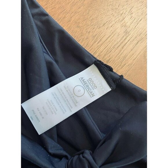 Good American Waist Cincher Bikini Bottom in Black 0 XSmall New swimsuit - Picture 8 of 12